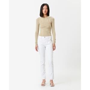 Isabel Marant Womens White Cotton High Rise Straight Leg Jeans Size F34/2